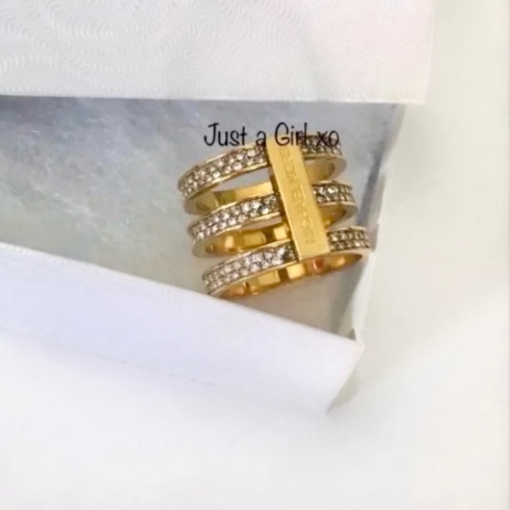 Michael Kors Gold-Tone Pave Ring - Picture 3 of 5